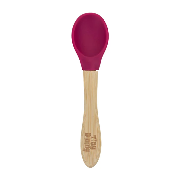 Soft Tip Bamboo Spoon | Silicone Tip | By Tiny Dining