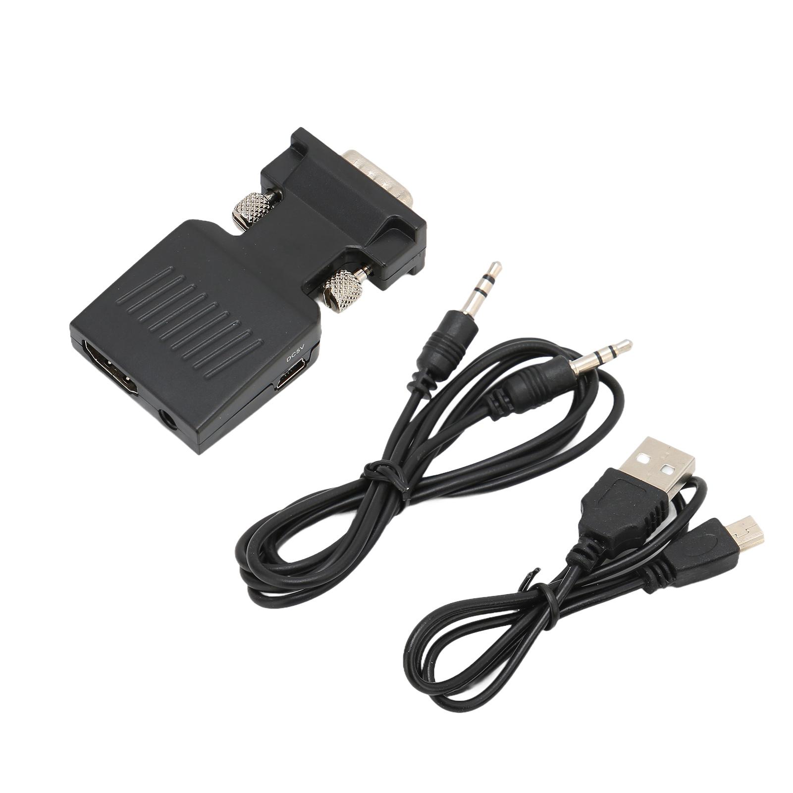 DIYelecs VGA Male to HD Multimedia Interface Female HD Converter for Computers Laptops Projectors