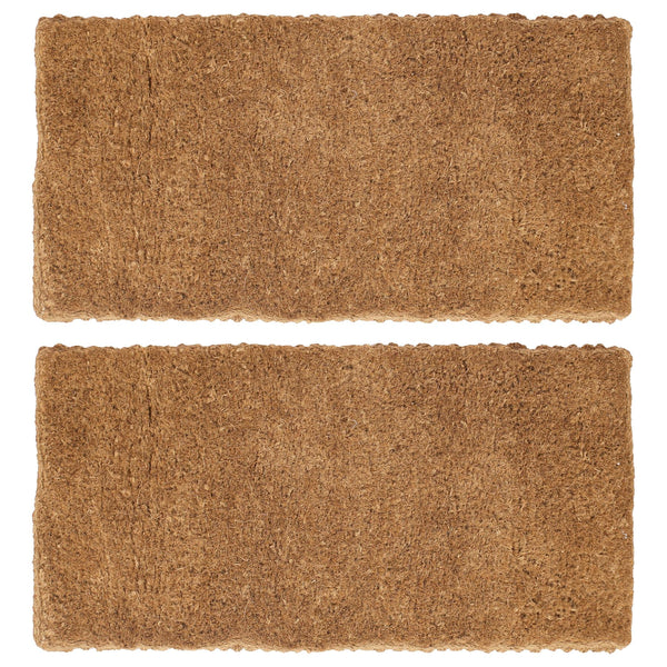 Nicola Spring Premium Handmade Coir Door Mats - 120cm x 60cm - 2x Large Heavy-Duty Outdoor Front Door Kitchen Entrance Doormat Floor Rug Mat