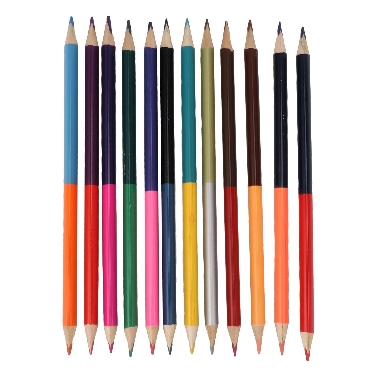 GoolRC 12pcs Pencils Set Double Sided Erasable Pre Sharpened Pencils for Drawing Writing Correcting