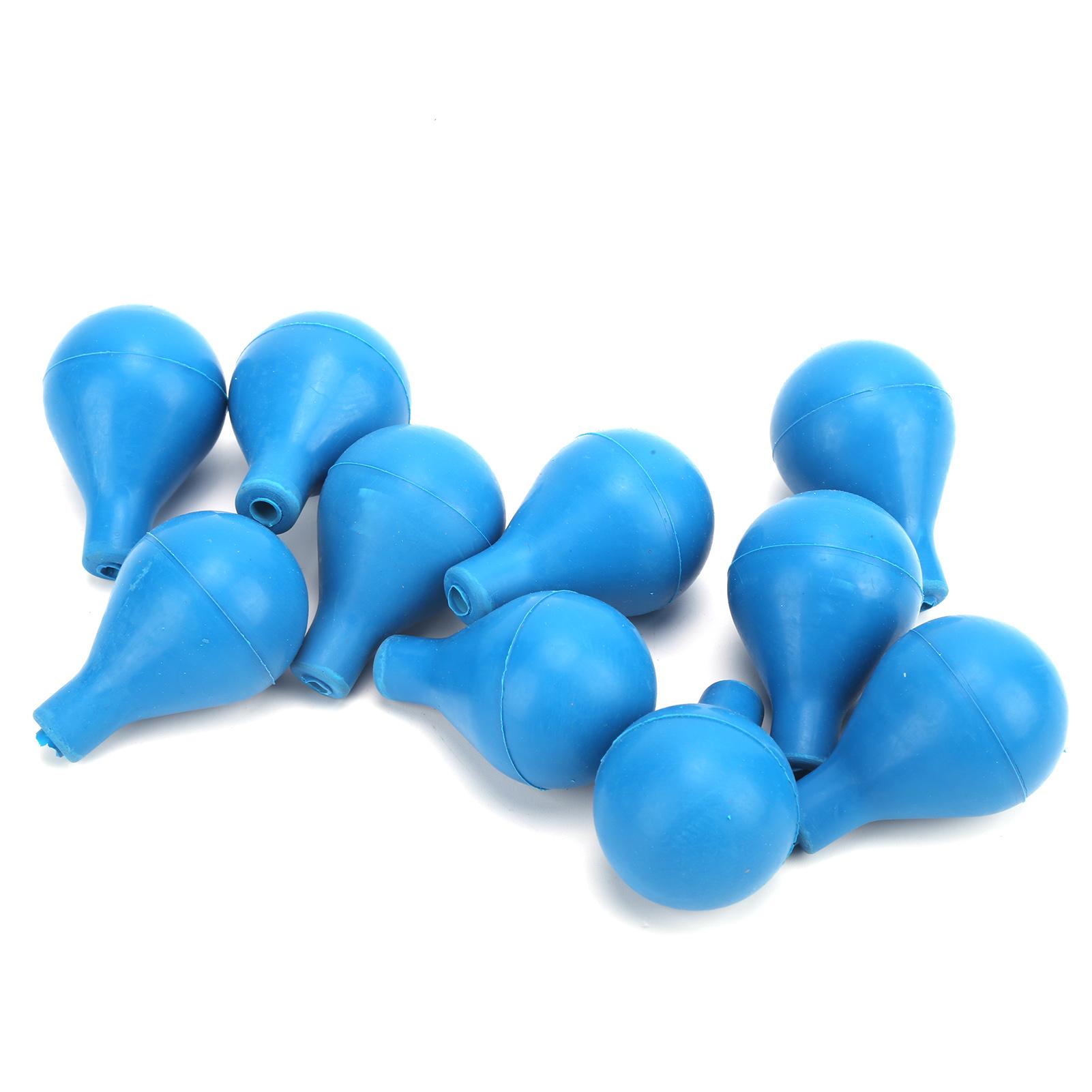 Vestidos 10Pcs Suction Balls Laboratory Rubber Bulbs for Graduated Tubes Droppers Pipettes Blue