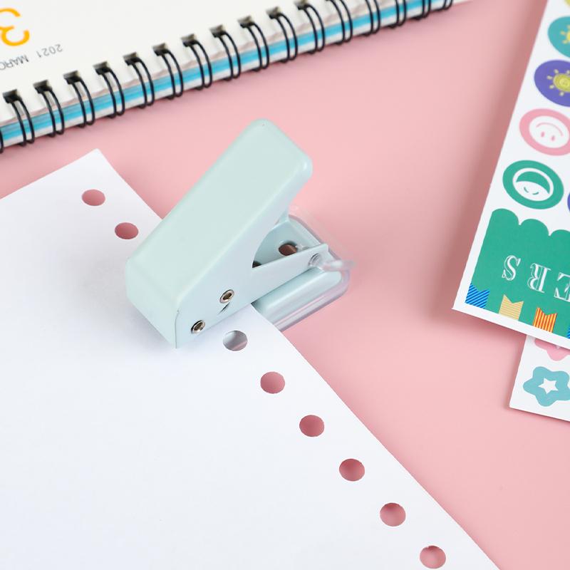 Mtma Single Ring Mini Hole Punch 1 Hole Cute Paper Punch Portable Round Hole Puncher Kawaii Office School Binding Supplies Stationery