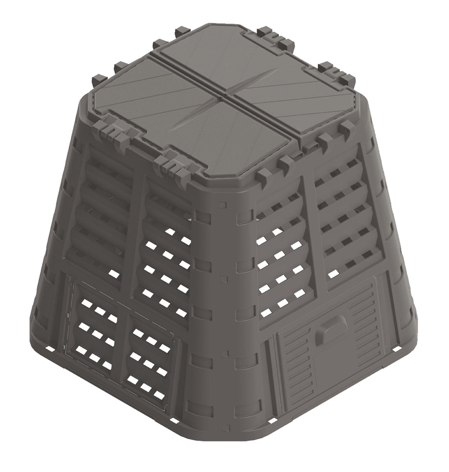 BRIXO Compostiera composter in resina plastica 420lt da giardino per esterno rifiuti