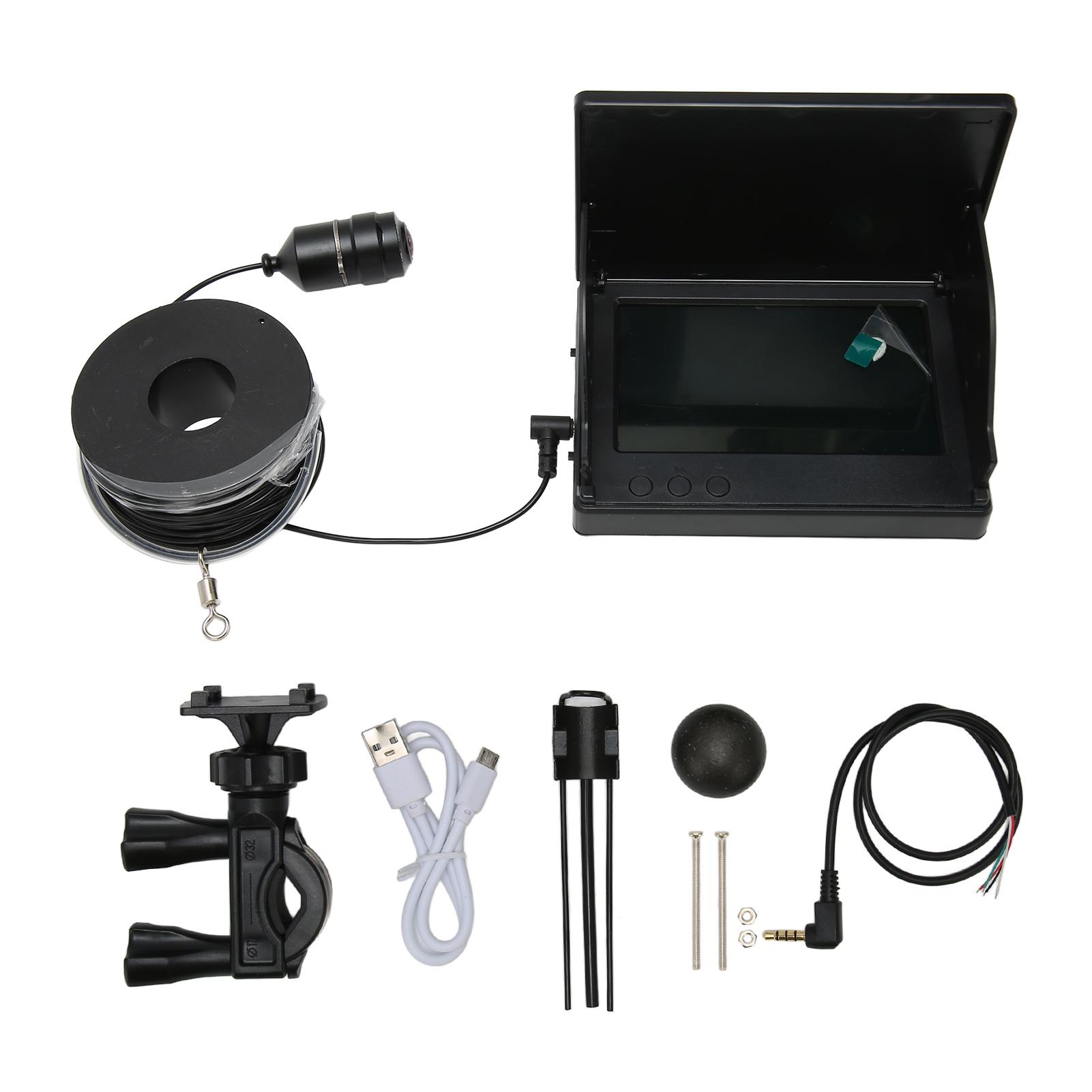 OutsideWorld Fishing Camera 4.3 Inch TN Screen IP67 190 Degree Angle 30m Detection Depth Night Vision Underwater