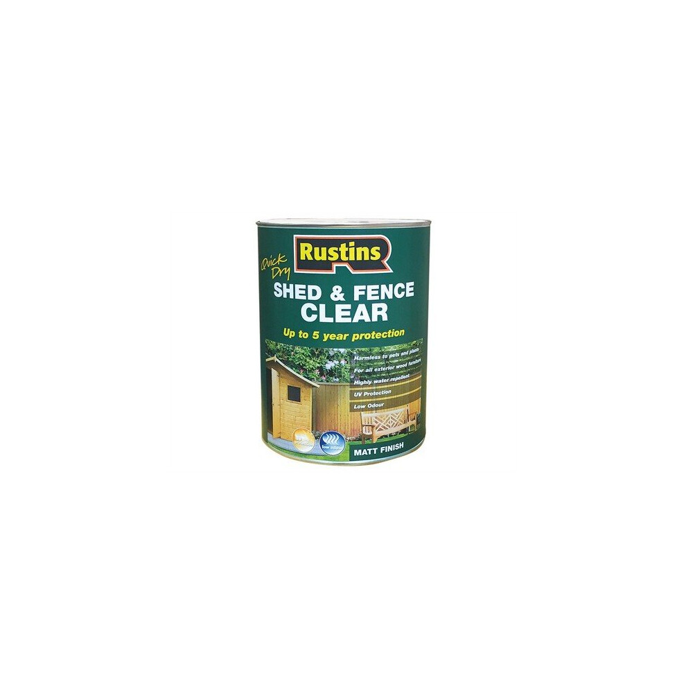 Rustins Quick Dry Shed and Fence Clear Protector 5 litre