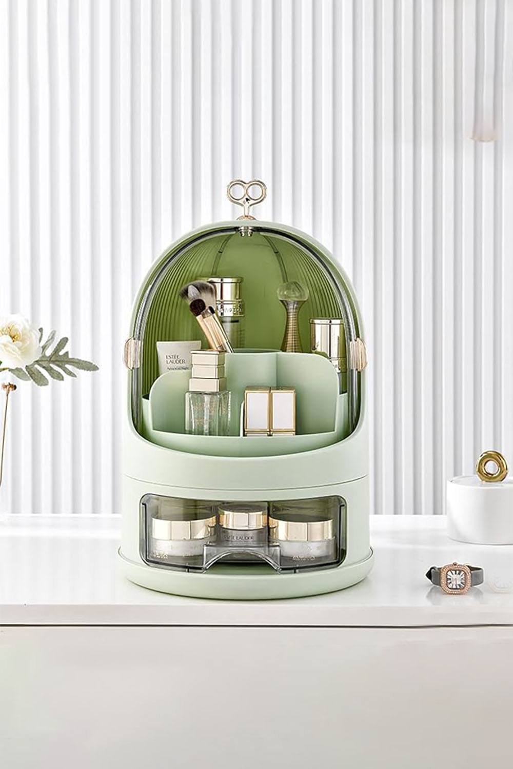 SHEONLY Freestanding Large Rotating Makeup Organizer Cosmetic Organiser