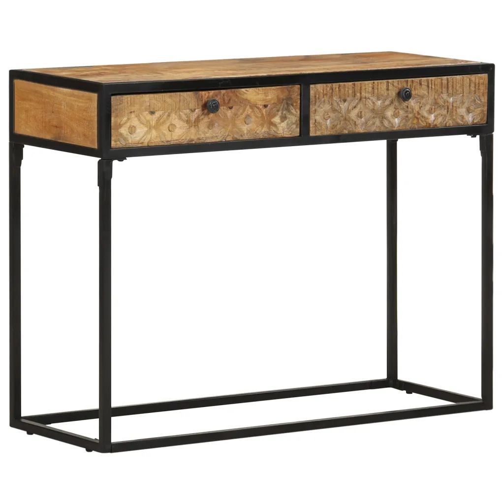 VidaXL Console Table 100x35x75 cm Solid Mango Wood