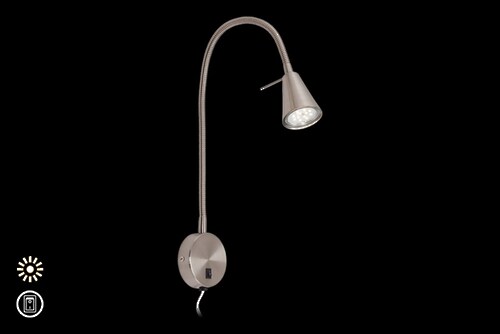 Brilonger 2082 LED wall light with wall mount, nickel