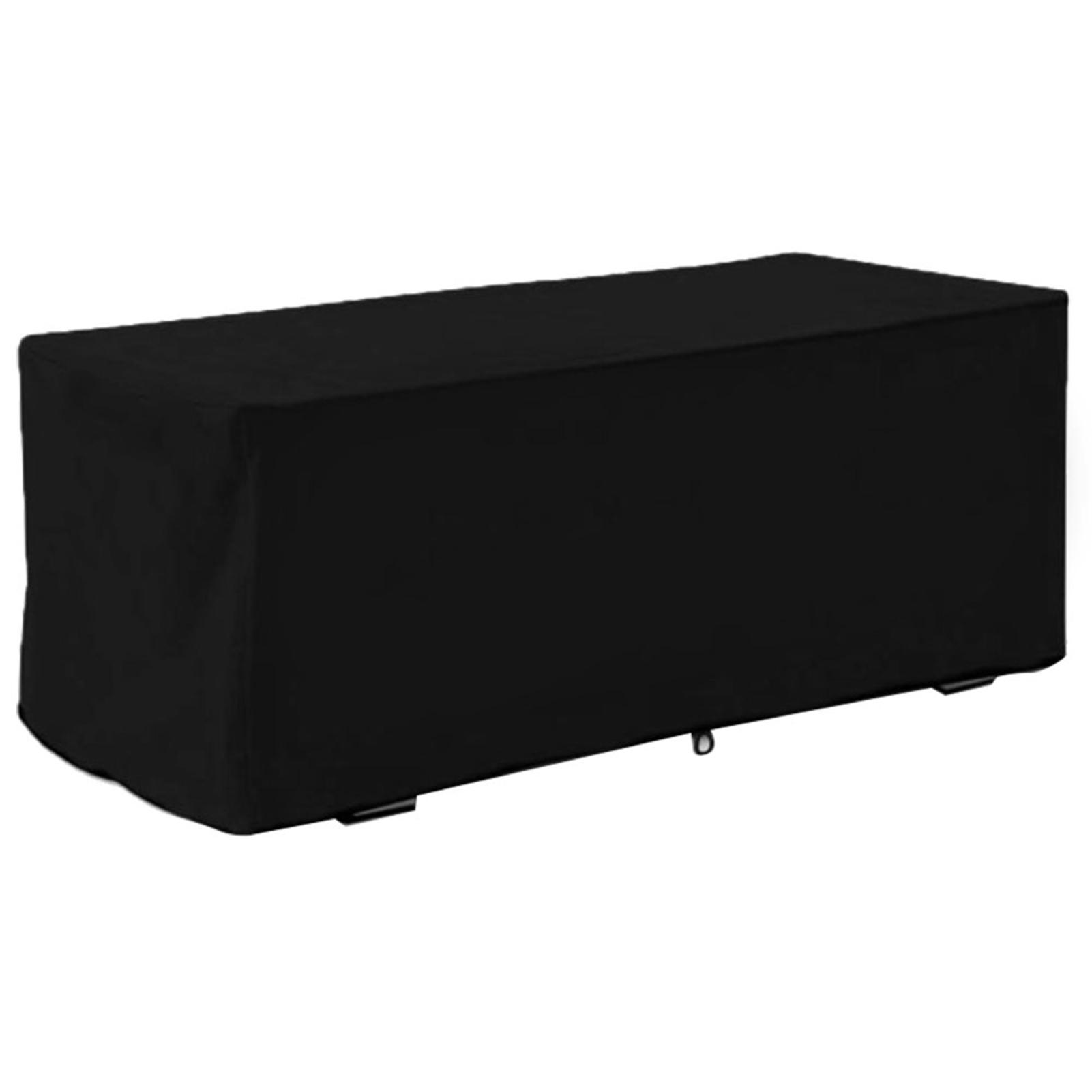 GoolRC Waterproof Sturdy Covers Outdoor Deck Box Protective Cover Storage Benches Cover(Black)