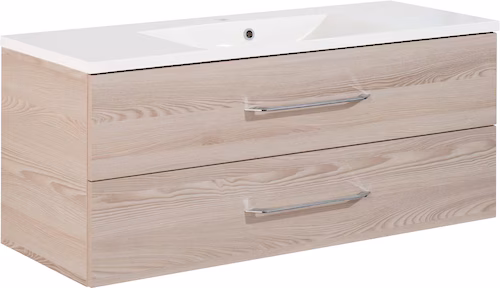 Fackelmann B.Clever 1200mm Wall Mounted Single Vanity Unit brown