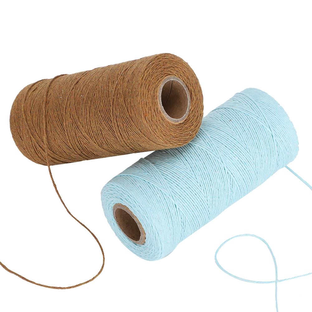 GoolRC 2 Rolls Pure Cotton Yarn Tensile Resistant 84 Warp Thread for Knitting Tatting Carpet Tapestry