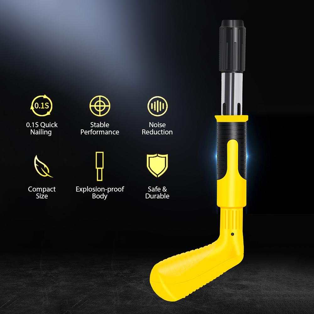 KKmoon Nail Wall Fastening Tool Kit Portable Manual Nailing Gun Low Noise Steel Nail Shooting Machine for without Nail