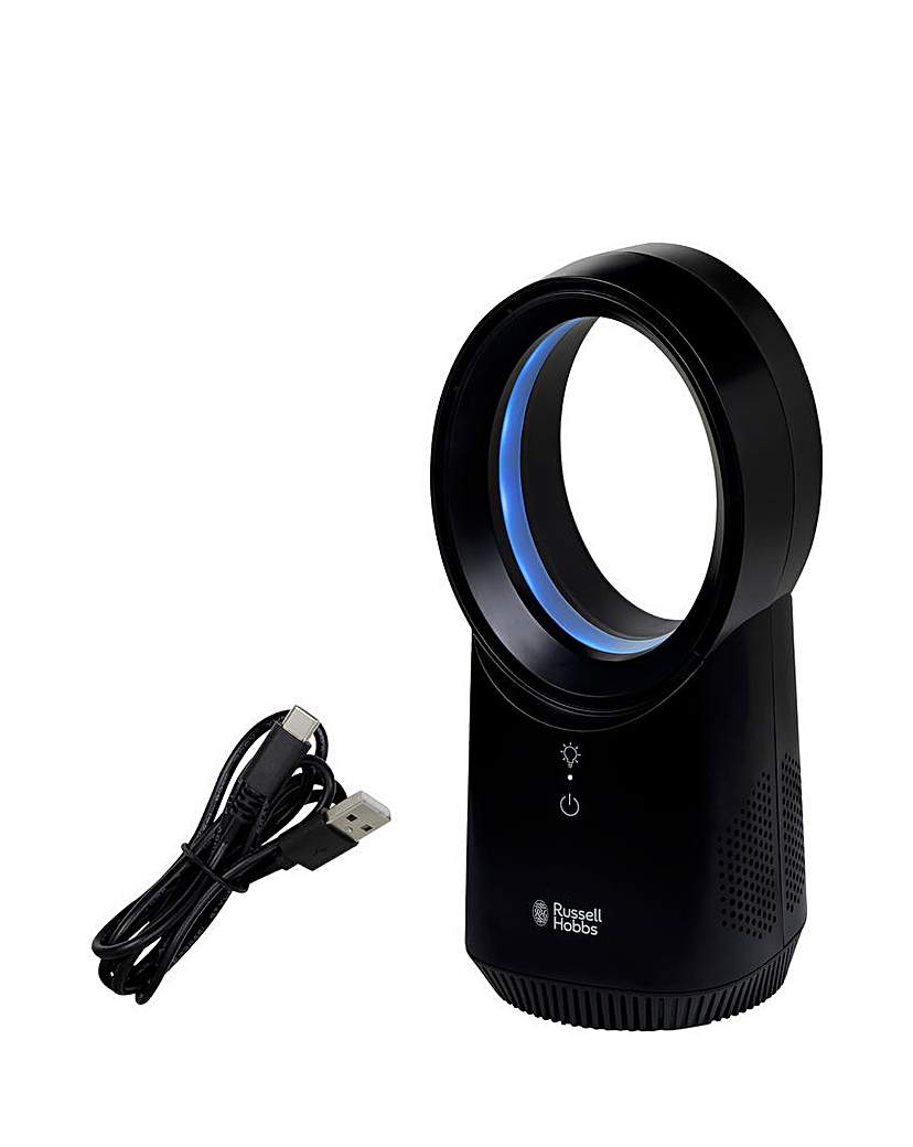 Russell Hobbs Rhbldlusb25b Wireless Desk Fan In Black