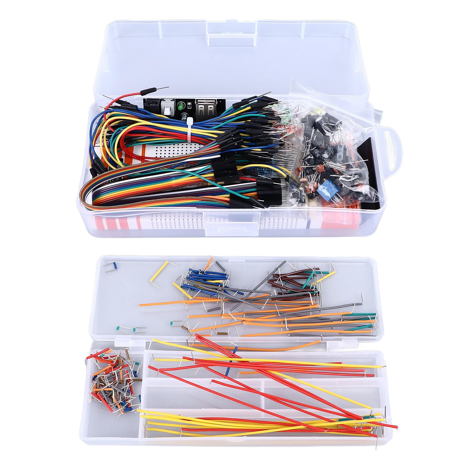 DIYelecs Electronic Component Kit 830 Hole Breadboard Resistor Potentiometer Jumper Wire Electronics Starter