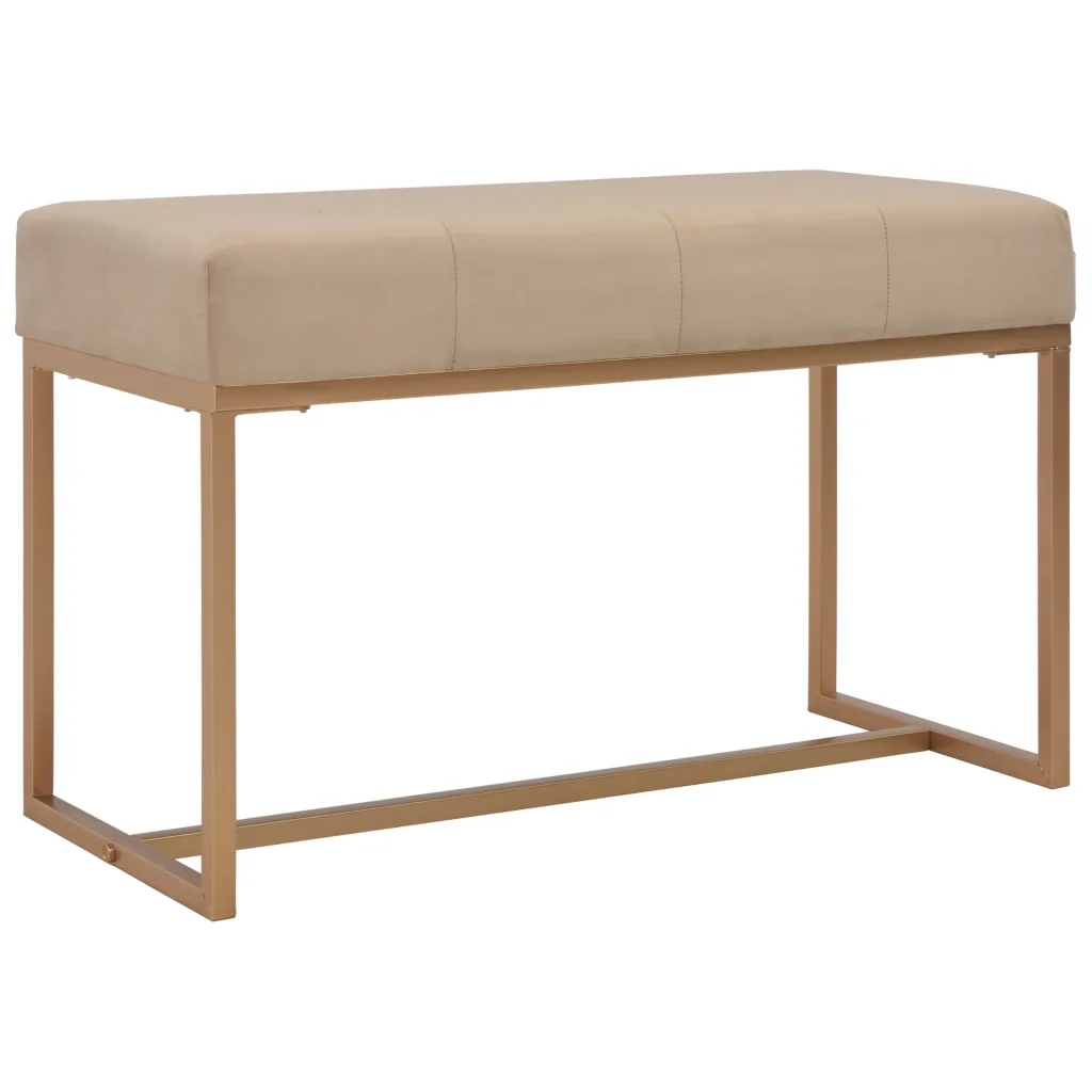 VidaXL Bench 80 cm Beige Velvet