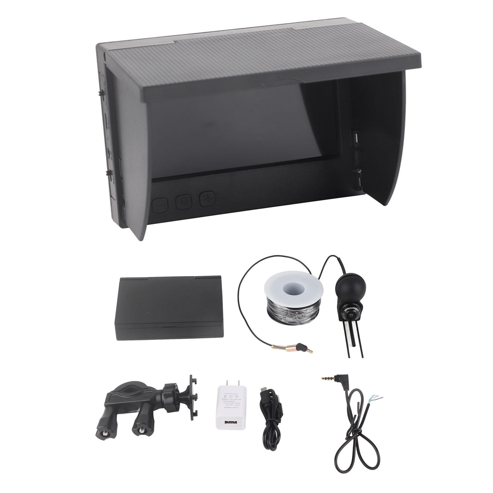 OutsideWorld Portable Underwater Fishing Camera HD Night Vision IP67 Waterproof 4.3in LCD 190 Degree Full Screen