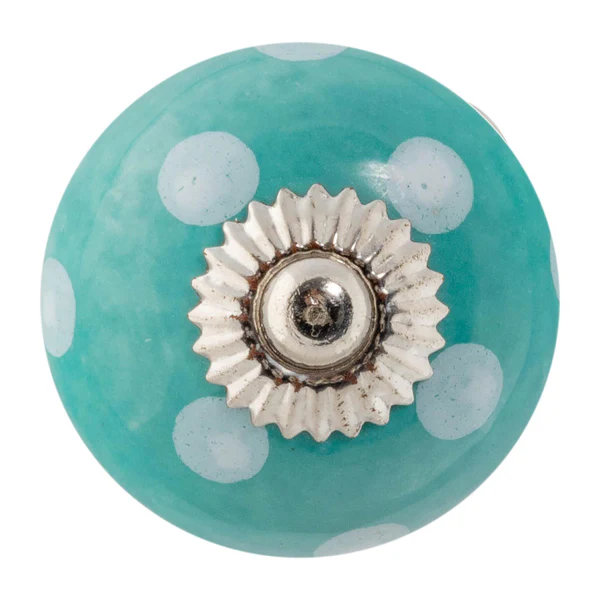 Nicola Spring - Round Ceramic Cabinet Knob - Spot