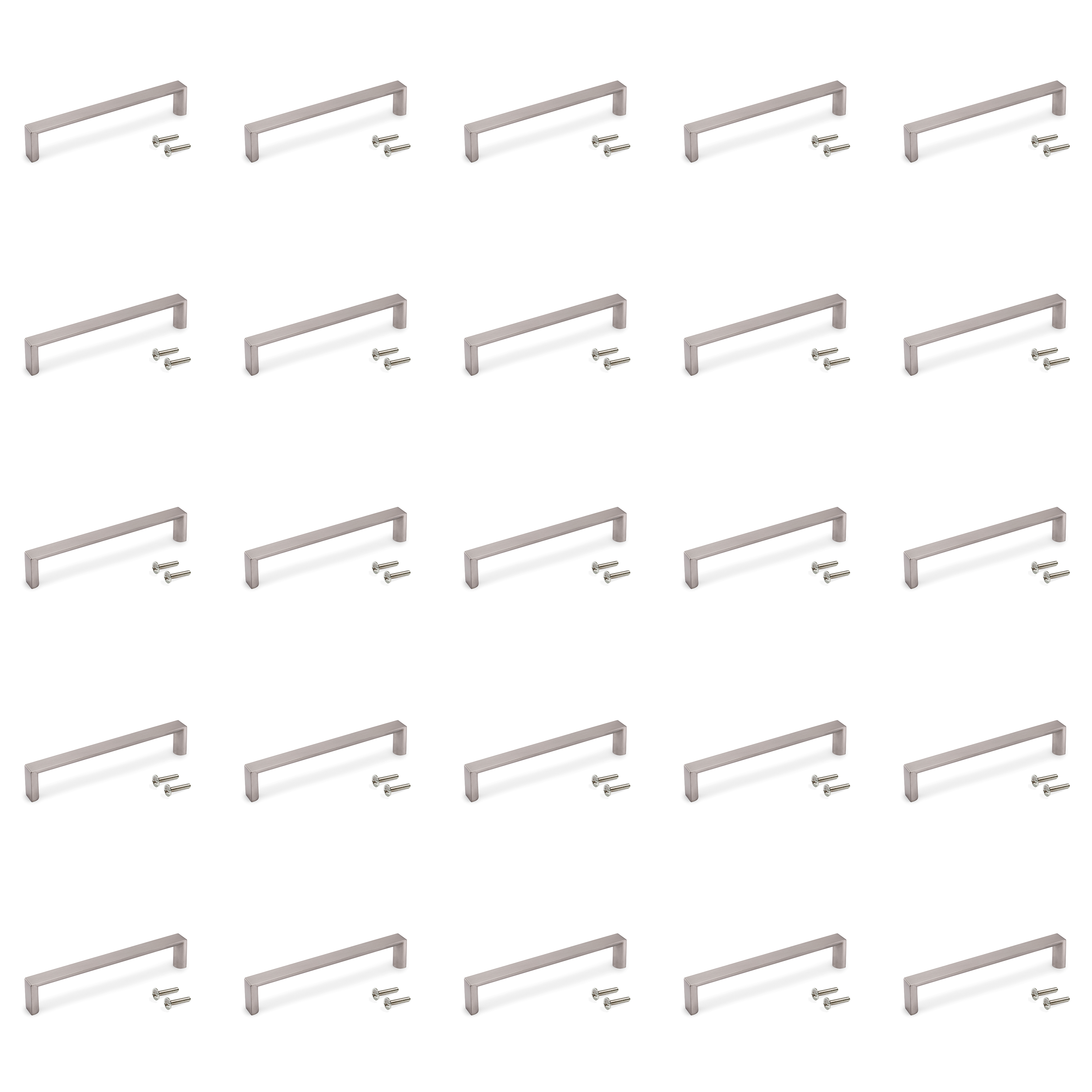 Fujifilm Emuca Lotto da 25 maniglie Fuji in zama finitura nichel satinato con interasse 128 mm