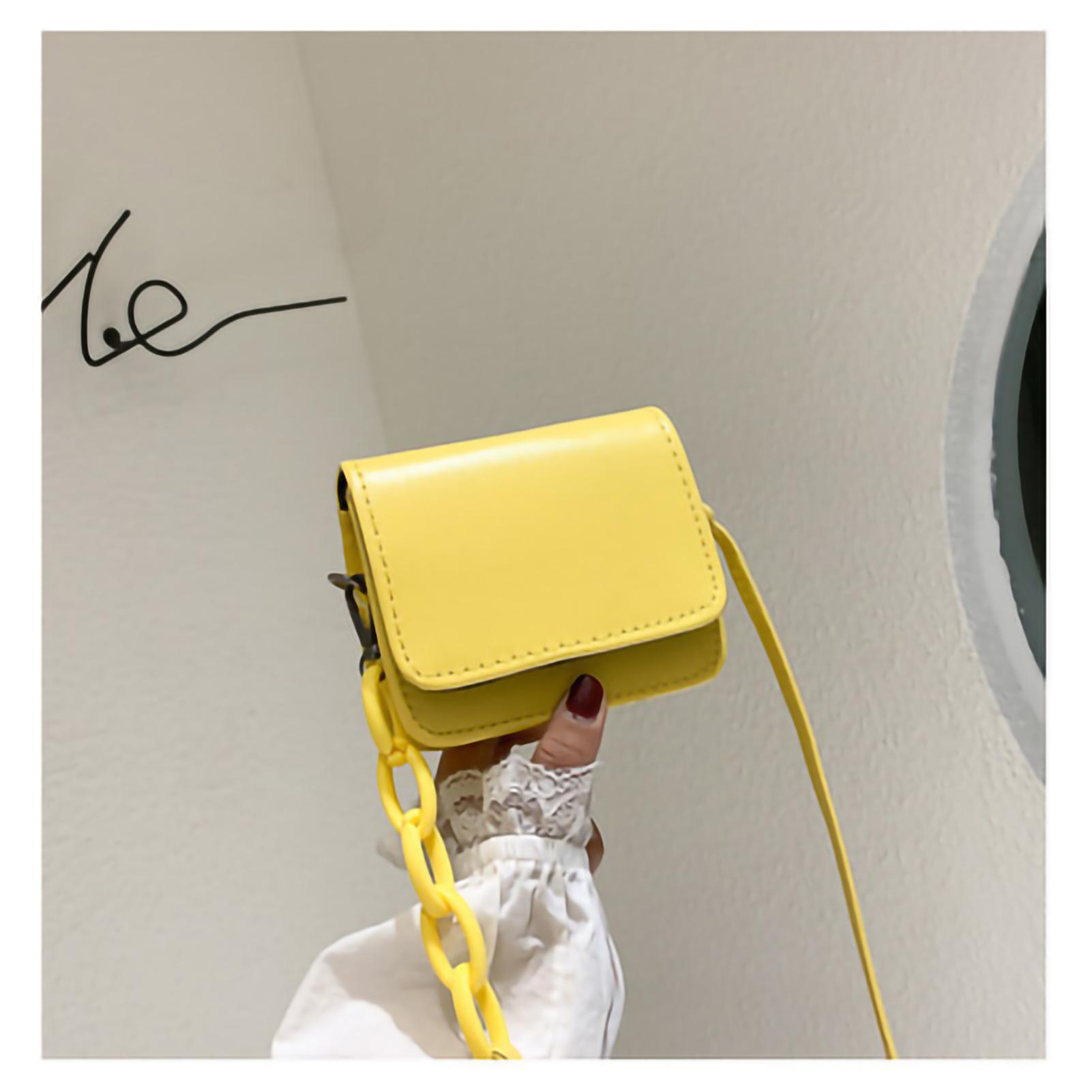 HONOR ELECTRONICS Women Shoulder Bags PU Leather Fashion Korean Version Cross Body Bags for Women Girls Yellow S yellow