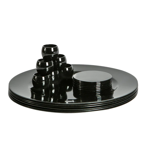 18 Piece Metallic Charger Plates Set