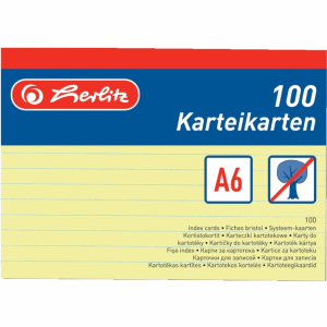Herlitz 1150614 index card Yellow 1 pc(s)