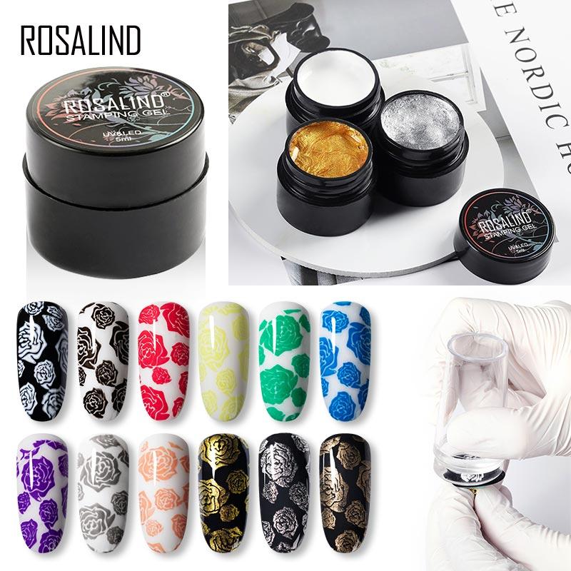 ROSALIND Gel Polish Stamping Paint Hybrid Lacquer Uv Nail Polishes Nail Art Manicure Stamping Plate