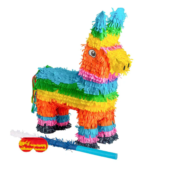 Fax Potato Large Donkey Pinata Party Set - Blue Stick