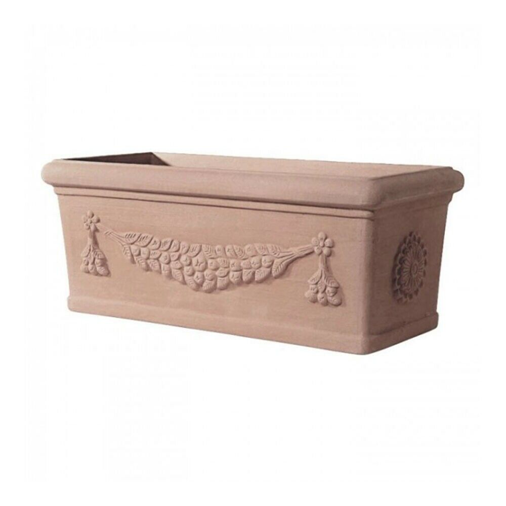 Nessuno Vaso rettangolare in resina L100xP40xh40cm piante fiori giardinaggio LAZIO