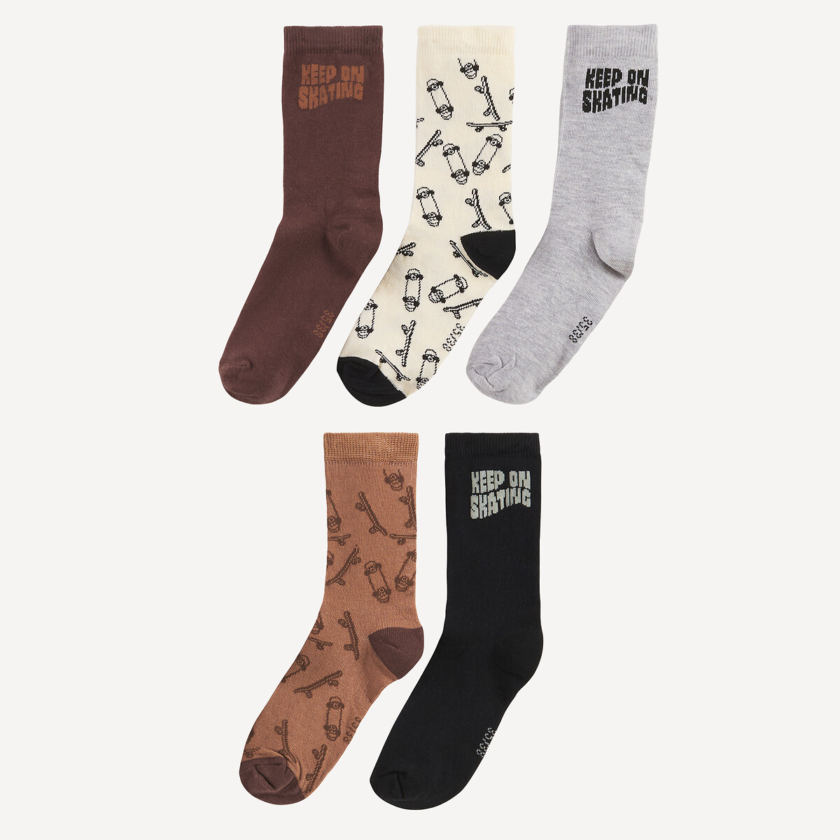 La Redoute Collections Socks in Pack of 5 Pairs with Skating Motif