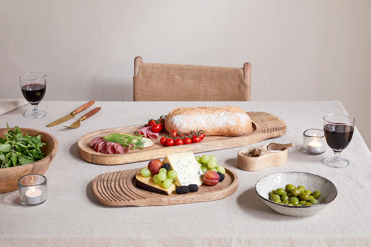 Nkuku Tivisha Mango Wood Serving Board | Serveware | Natural | Medium