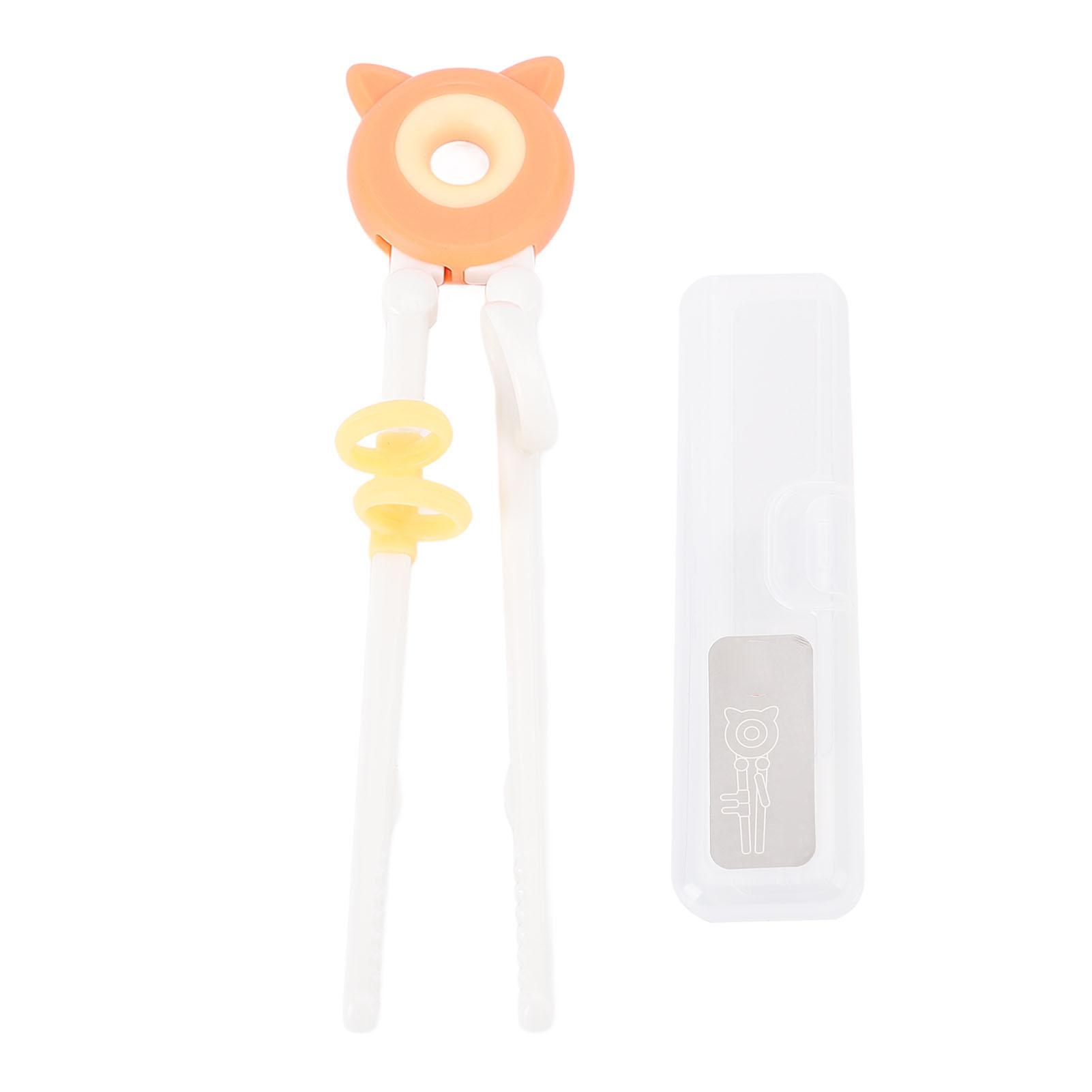 Neoglint Kids Training Portable Chopsticks Learning Chopsticks Helper Lightweight Toddler Chopsticks for orange