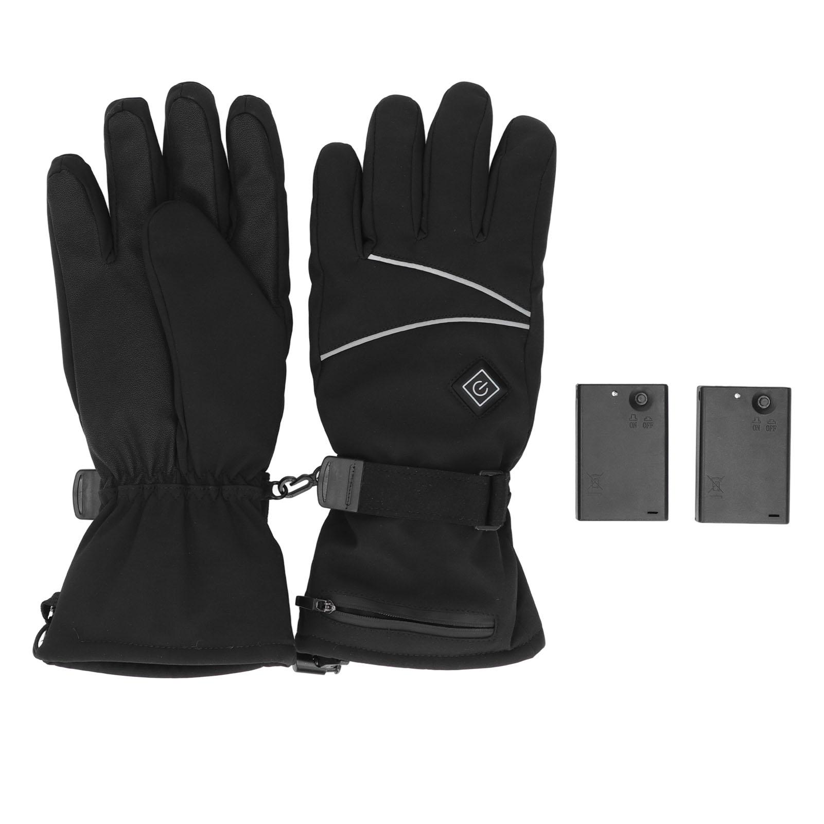 COSYHOME Heated Gloves Skiing Snowboarding Electric Battery Heated Gloves with 3 Heating Levels Skiing for L