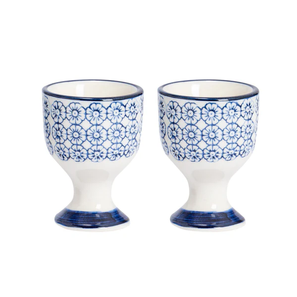 Nicola Spring Breakfast Egg Cup blue,white