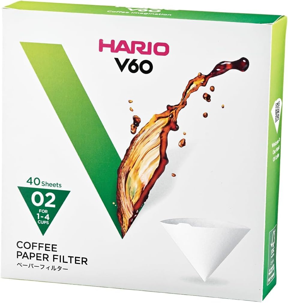 Hario Paper filter oxygen bleach for Hario V60 02 white