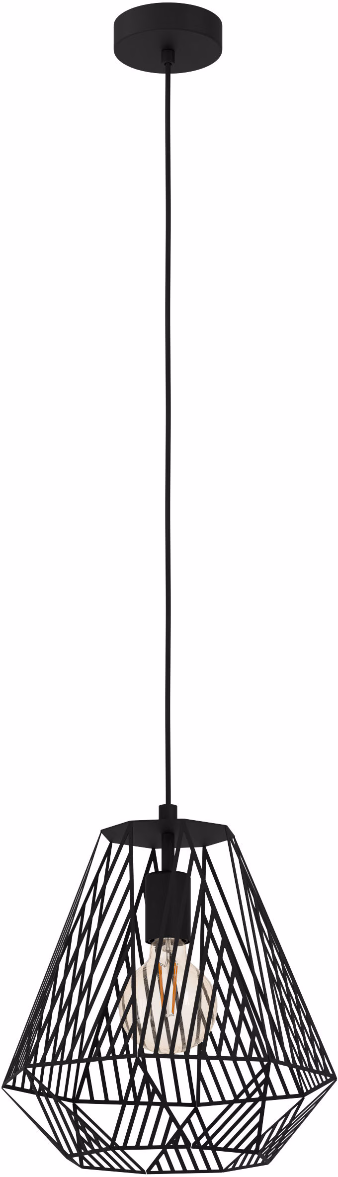 Eglo Black Geometric Single Pendant