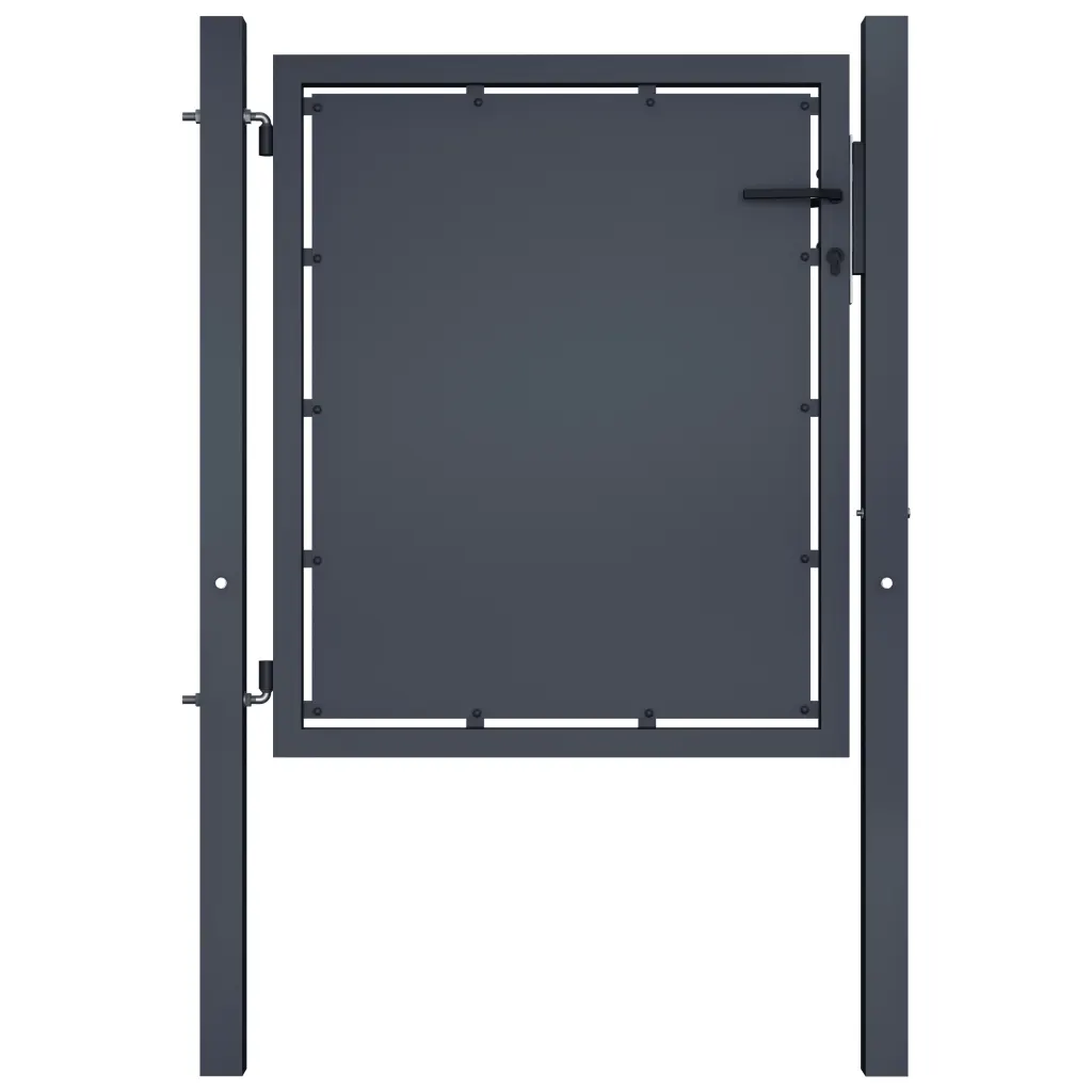 VidaXL Garden Gate Steel 100x100 cm Anthracite