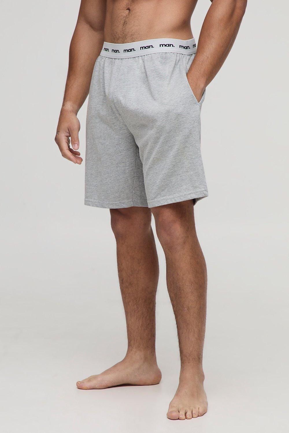 BoohooMAN Mens Grey Man Loungewear Short, Grey
