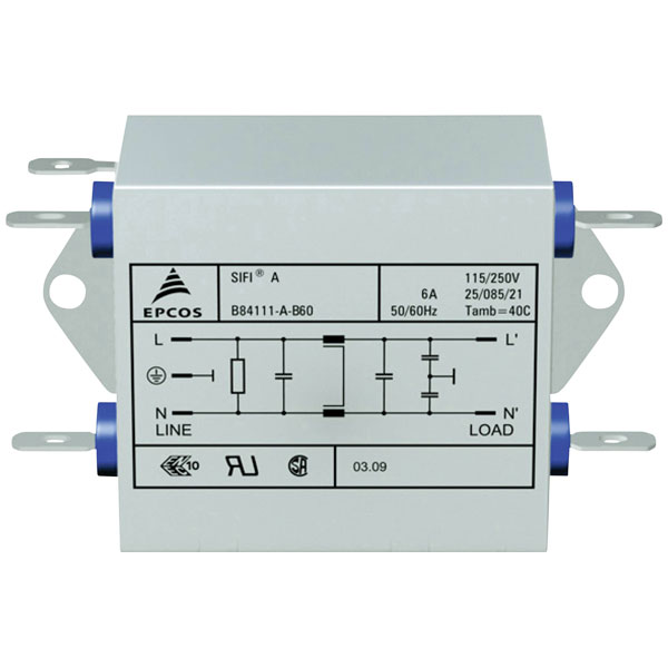 TDK B84111a0000b110 Emi Filter 250 V Ac 10 A 0.82 Mh 77x63.5x38.1 Mm
