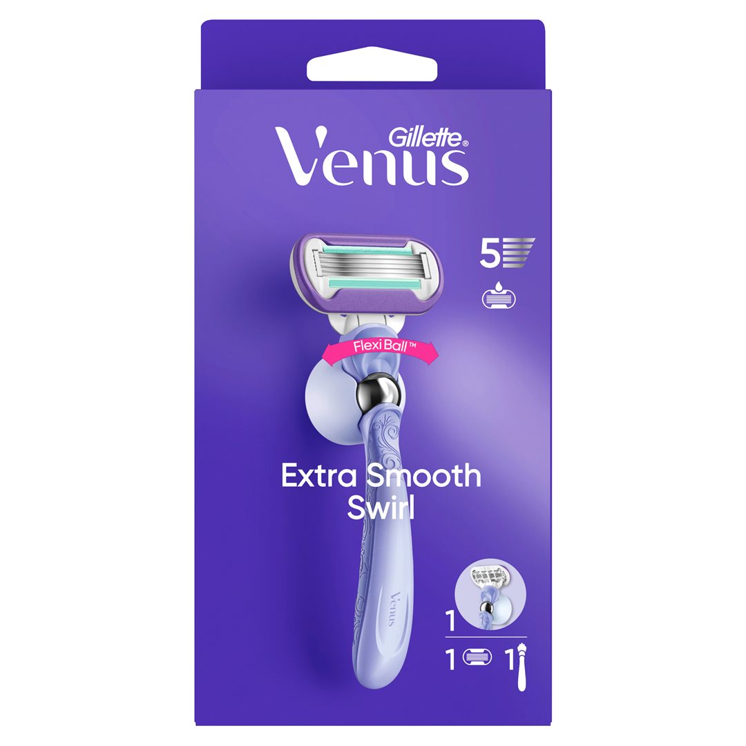 Gillette Venus Swirl Extra Smooth Shaver + Spare Blades 1 pcs