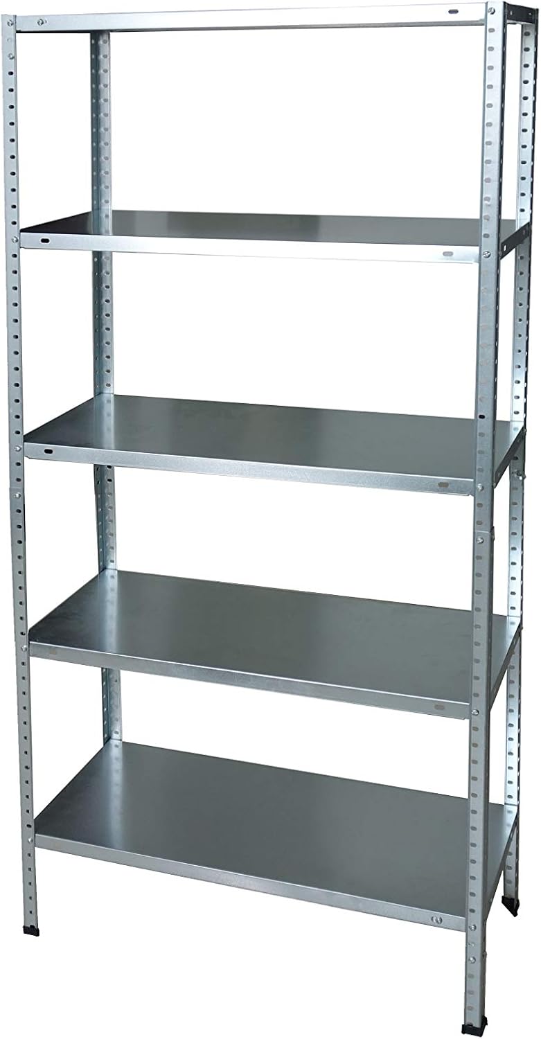 GARDEN FRIEND Kit Scaffalatura scaffale in metallo a bullone con 5 ripiani 100x30x187h 250kg