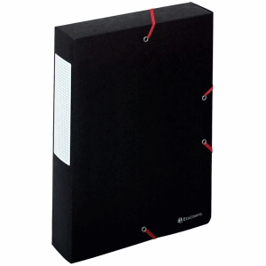 Exacompta Exabox Scotten Nature Future® Filing Box A4 500 Sheets 60 mm Spine Pressboard Black