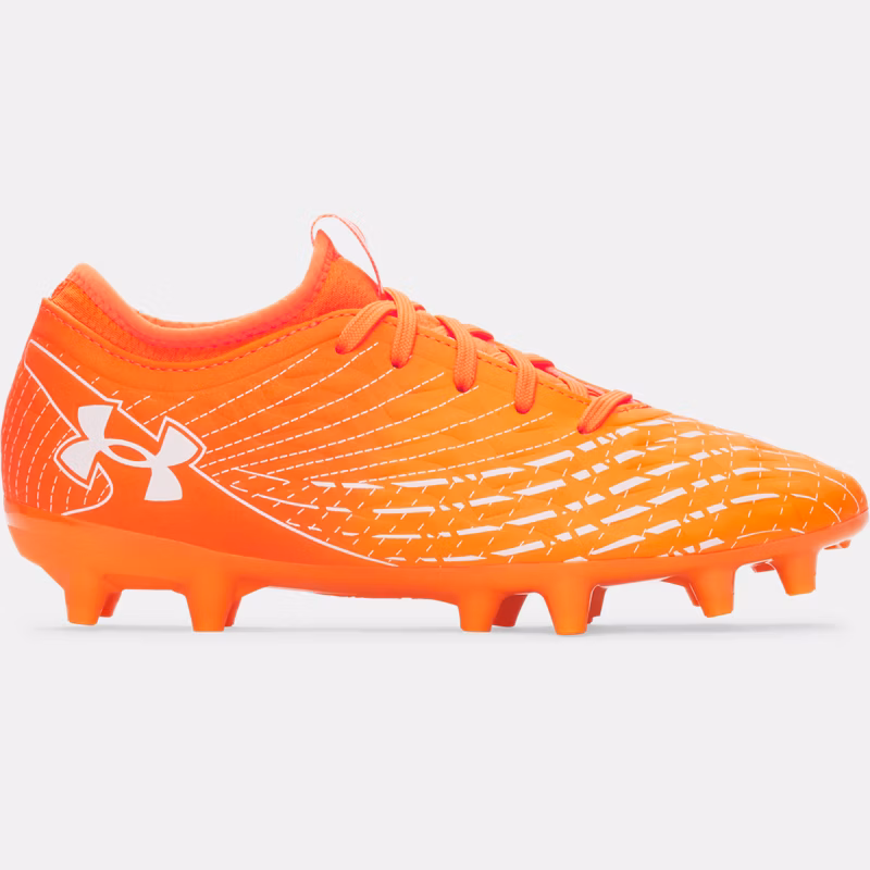 Under Armour Magnetico Club Juniors Firm Ground Football Boots - Orange