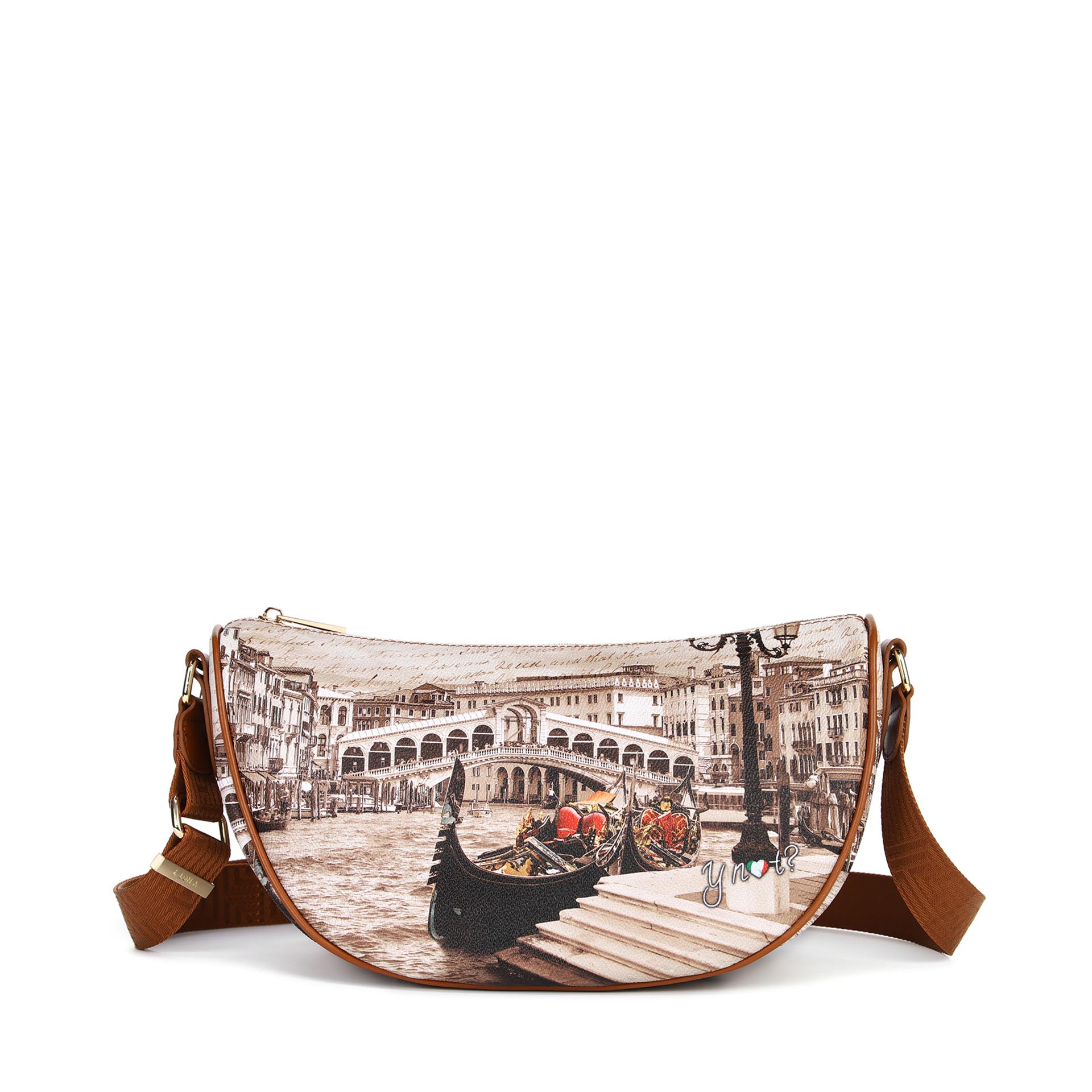 Ynot ? Borsa Sacca Small Yes Bag Stampa Città Venice Postcard