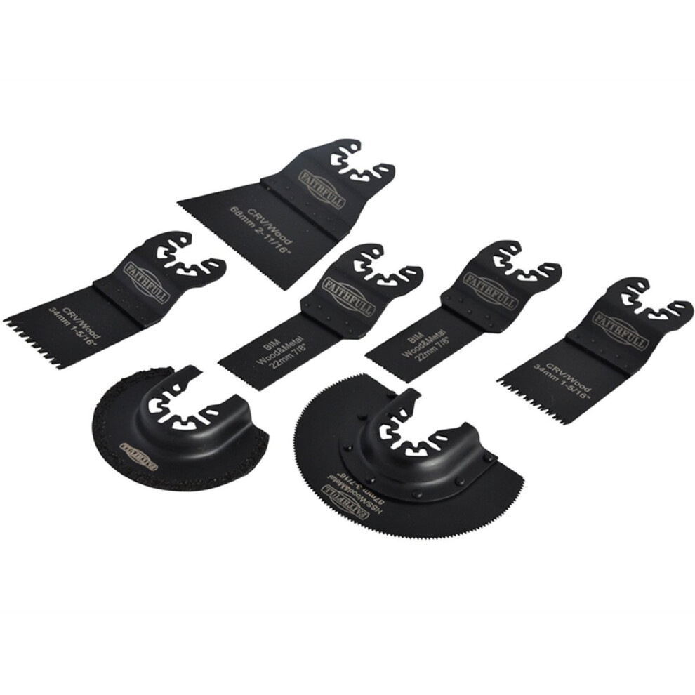 Faithfull FAIMFKIT7 Set de 7 pièces de lames pour outil multifunctions