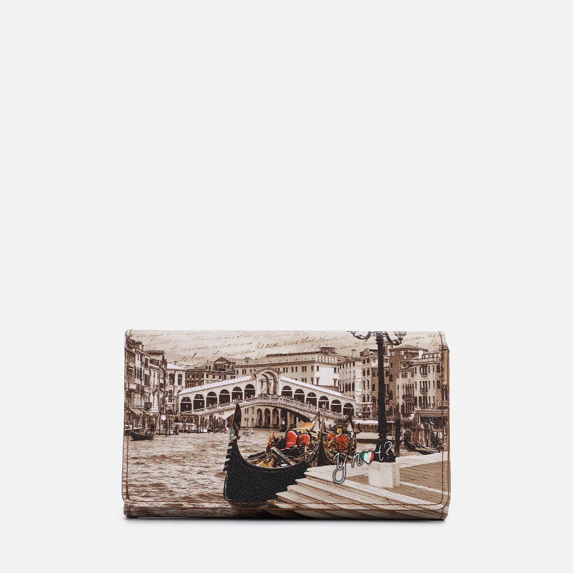 Ynot Ynot? Portafogli Yes Bag Stampa Città Venice Postcard Portafogli Da Donna