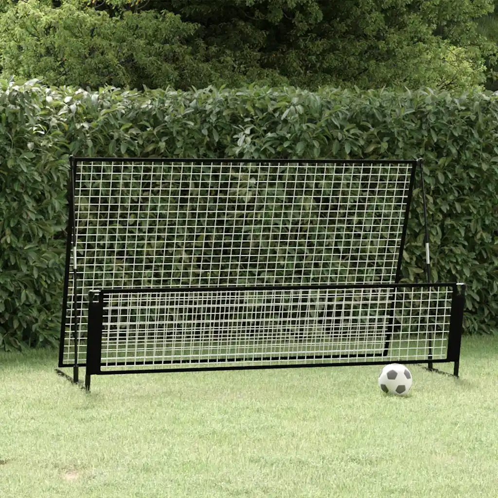 VidaXL 2 in 1 Soccer Rebounder Football Goal 202x104x120 cm Steel