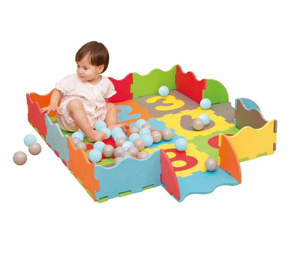 M.Y Interlocking Foam Baby Play Mats Ball Pit, Multi