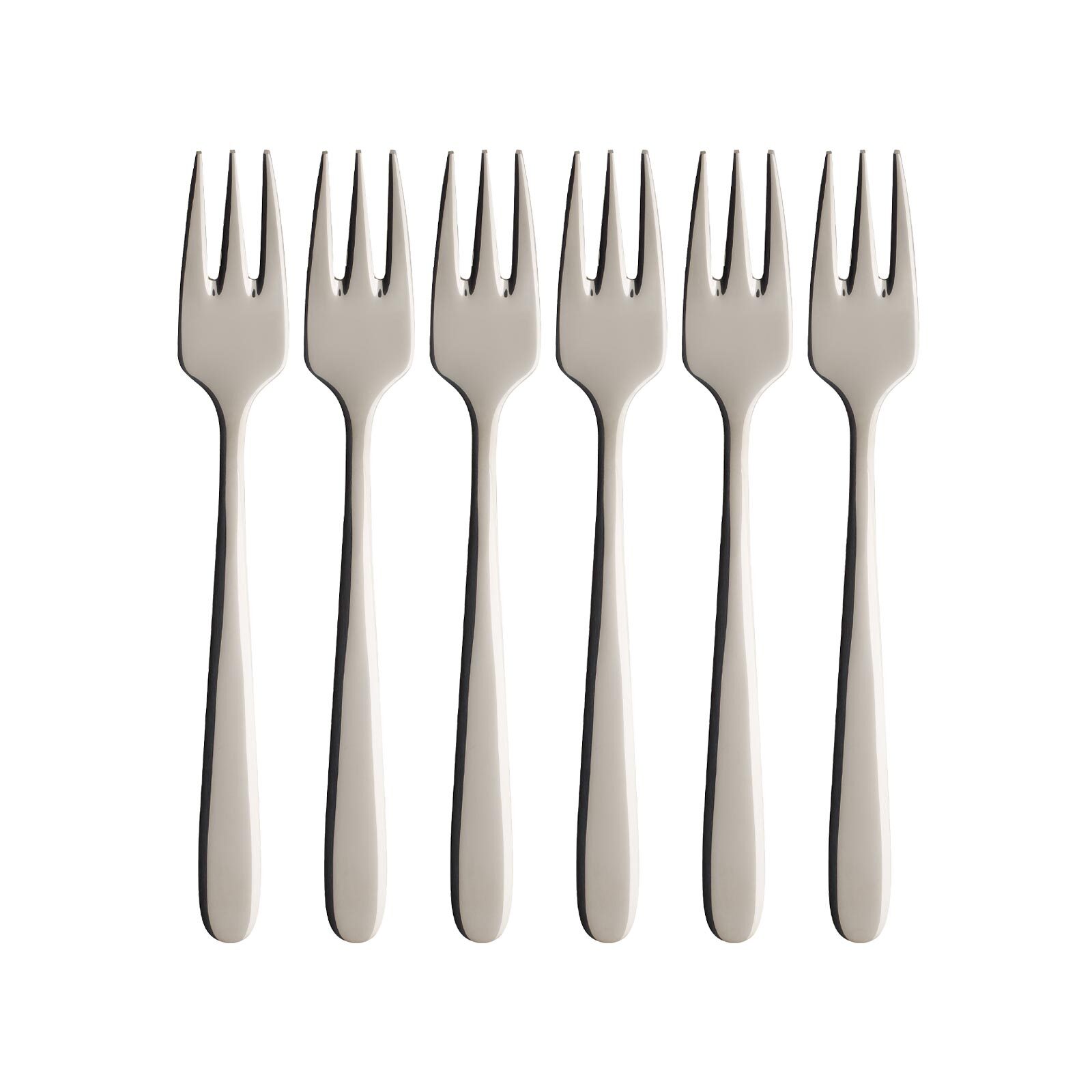 Villeroy & Boch Daily Line 6 Piece Stainless Steel Pastry Fork gray
