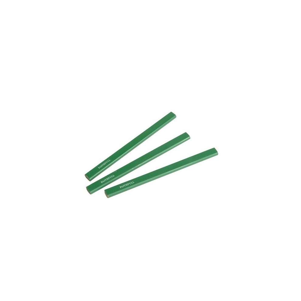  Hard Carpenters Pencils Green Pack of 3