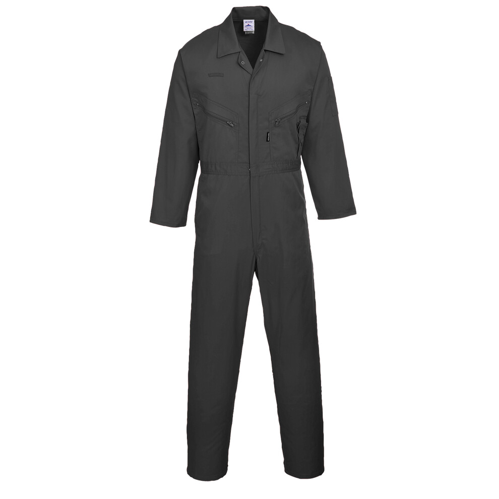 Portwest Portwest Mens Liverpool-zip Workwear Coverall (Small x Regular) (Black)